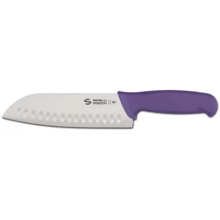 Supra - Coltello "Santoku", lama alveolata Cm. 18 Viola - Sanelli Ambrogio