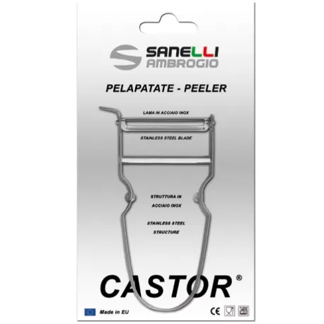 Pelapatate "Castor" lama inox su cartoncino - Sanelli Ambrogio