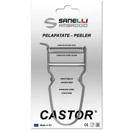 Pelapatate "Castor" lama inox su cartoncino - Sanelli Ambrogio