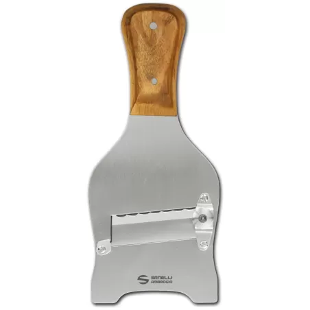 Affettatartufi inox, manico ulivo, lama ondulata - Sanelli Ambrogio