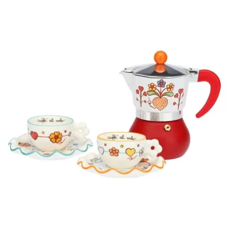 Set caffettiera e tazzine caffè Folk - Thun