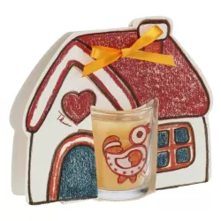 Candela con pack casetta - floreale - Thun