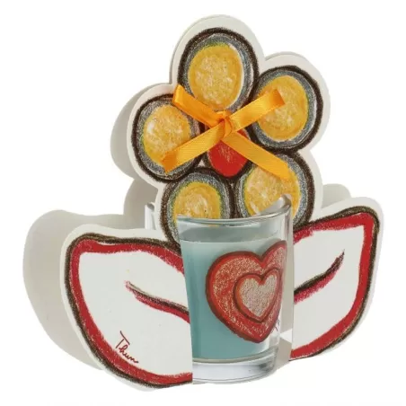 Candela con pack fiore - floreale - Thun