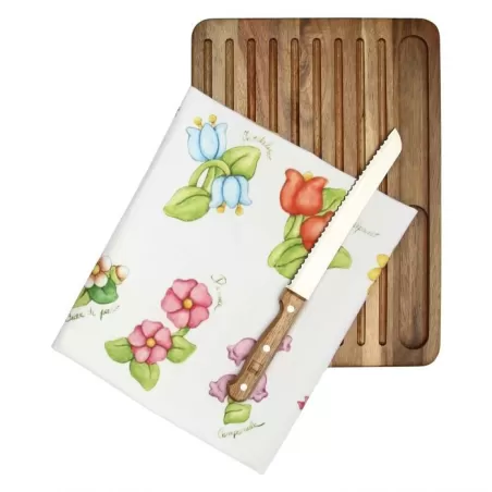 Tagliere coltello e canovaccio Country - Thun