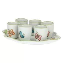 Set vassoio con 6 bicchieri Farfalle in Festa - Thun