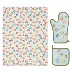 Set guantone, presina, canovaccio Farfalle in Festa - Thun