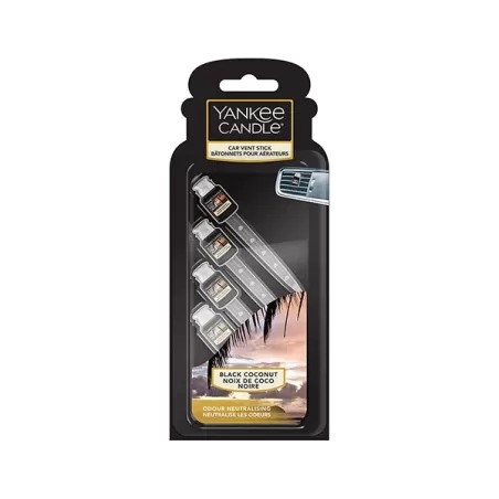 CAR VENT STICKS BLACK COCONUT