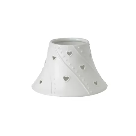 CONFEZIONE PARALUME+PIATTO GRANDE WHITE HEART