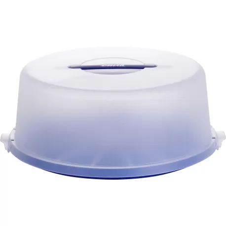 Basic, Contenitore torte 33 cm. blu trasparente  - Emsa