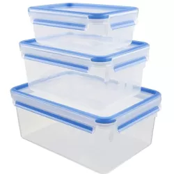 Clip & Close, Contenitore salvafreschezza set 3 pezzi 1/2,3/3,7 lt. - Emsa