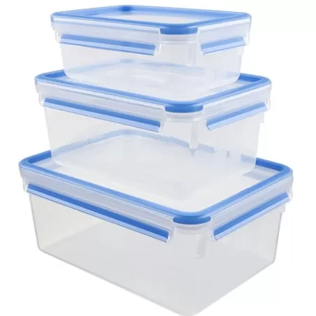 Clip & Close, Contenitore salvafreschezza set 3 pezzi 1/2,3/3,7 lt. - Emsa