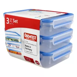Clip & Close, Contenitore salvafreschezza set 3 pezzi - Emsa