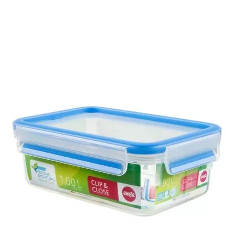 Clip & Close, Contenitore salvafreschezza rettangolare 1,0 lt. - Emsa