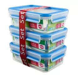 Clip & Close, Contenitore salvafreschezza set 3 pezzi 3x10 lt. - Emsa