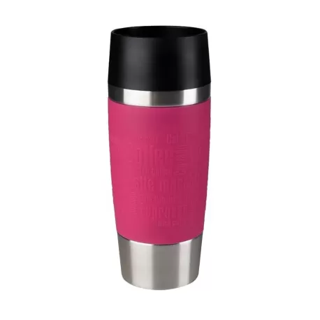 Travel Mug, Bicchiere termico 0,36 lt. Fascia silicone - Emsa