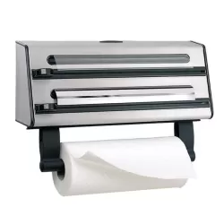 Contura, Portarotoli triplo 42,5x19x12 cm. acc/nero - Emsa