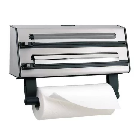 Contura, Portarotoli triplo 42,5x19x12 cm. acc/nero - Emsa