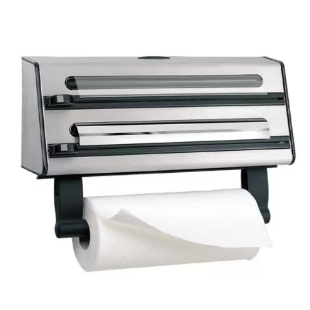 Contura, Portarotoli triplo 42,5x19x12 cm. acc/nero - Emsa