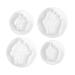 Stampo espulsione cupcakes 4 pz. 55/33 mm.