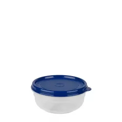Superline, Contenitore salvafreschezza rotondo basso 0,40 lt. Blu - Emsa