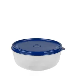 Superline, Contenitore salvafreschezza rotondo basso 1,4 lt. Blu - Emsa