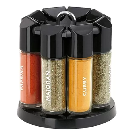 Galerie, Porta spezie girevole 8 spezie Nero - Emsa