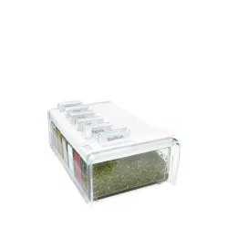 Spice Box, Sched. Portaspezie 6 spezie Trasp/bia - Emsa