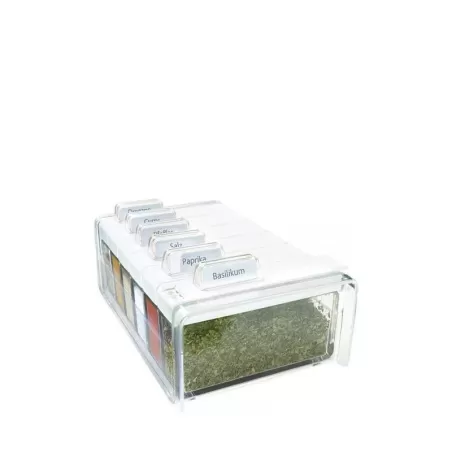 Spice Box, Sched. Portaspezie 6 spezie Trasp/bia - Emsa