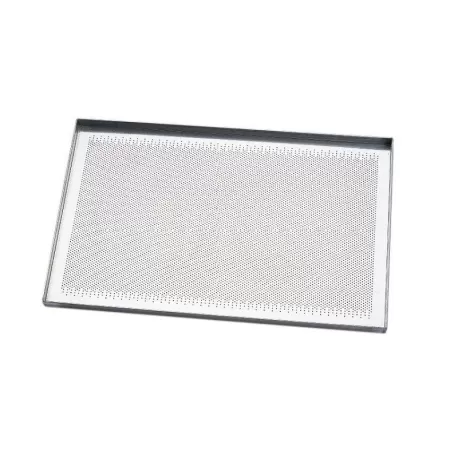 Teglia piana in alluminio microforato Cm. 60X40 - Pavoni