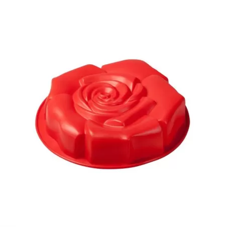 Tortiera rosa fiorita in silicone Ø Cm??. 27 - Pavoni