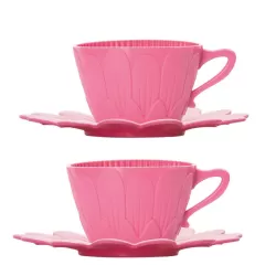 Set 2 tazzine cupcakes con 2 piattini in silicone - Pavoni