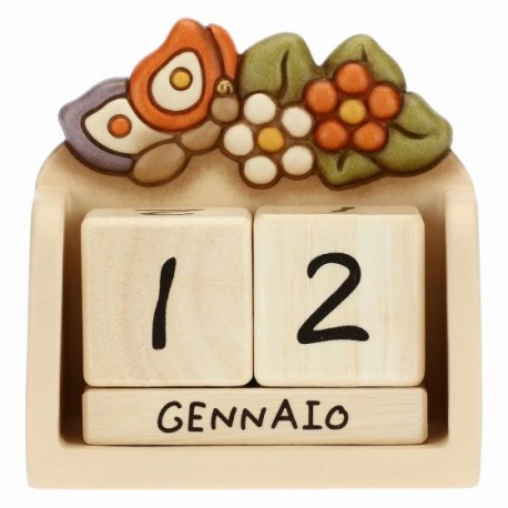 Calendario perpetuo da tavolo in ceramica con farfalla Country - Thun