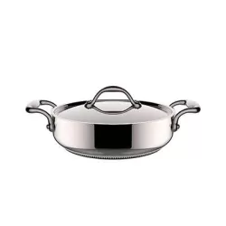 Casseruola bassa accademia con coperchio due manici cm. 24 - Lagostina