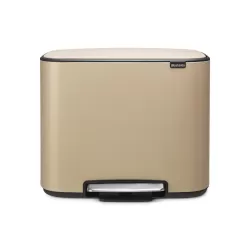 Bo Pedal Bin, 11 + 23L, Mineral Golden Beach - Brabantia