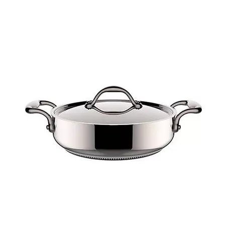 Casseruola bassa accademia con coperchio due manici cm. 28 - Lagostina