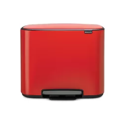 Bo Pedal Bin, 3 x 11L, Passion Red - Brabantia