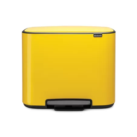 Bo Pedal Bin, 3 x 11L, Daisy Yellow - Brabantia