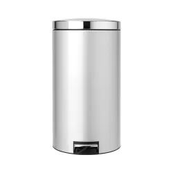 Pedal Bin Silent 45L, coperchio Inox Lucido, Metallic Grey - Brabantia