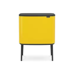 Bo Touch Bin, 3 x 11L, Daisy Yellow - Brabantia