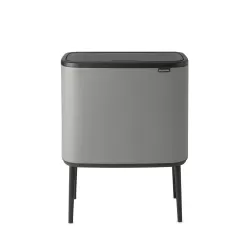 Bo Touch Bin, 3 x 11L, Mineral Concrete Grey - Brabantia