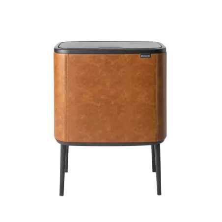 Bo Touch Bin, 11 + 23L vegan leather, Cognac - Brabantia