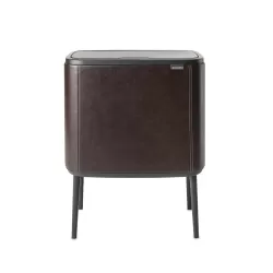 Bo Touch Bin, 11 + 23L vegan leather, Espresso - Brabantia