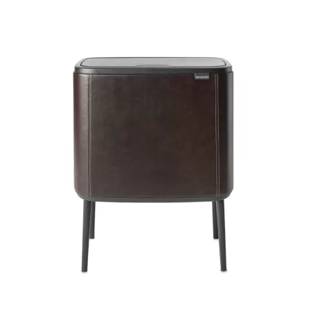 Bo Touch Bin, 11 + 23L vegan leather, Espresso - Brabantia