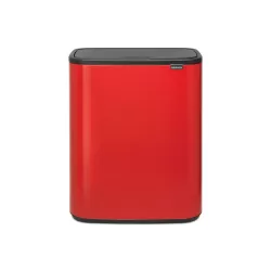 Bo Touch Bin, 2 x 30L, Passion Red - Brabantia