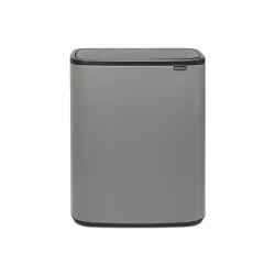 Bo Touch Bin, 2 x 30L, Mineral Concrete Grey - Brabantia