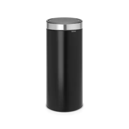 Touch Bin New 30L coperchio Inox Satinato FPP, Nero Opaco - Brabantia