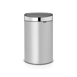 Touch Bin New 40L coperchio Inox Lucido, Metallic Grey - Brabantia