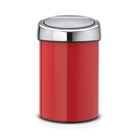 Touch Bin 3L, coperchio Inox Lucido, Passion Red - Brabantia