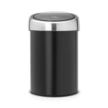 Touch Bin 3L, coperchio Inox Lucido, Nero Opaco - Brabantia