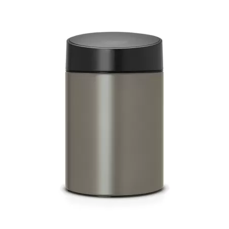 Slide Bin 5L, coperchio in plastica Nero, Platinum - Brabantia